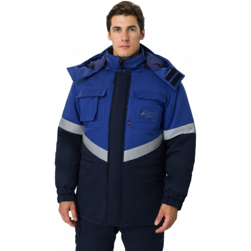 Костюм зимний Экспертный Антистат МВО (тк.Смесовая,245) п/к, т.синий/васильковый Костюм зимний Экспертный Антистат МВО (тк.Смесовая,245) п/к, т.синий/васильковый