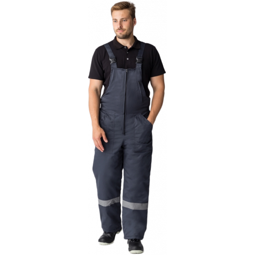 Костюм зимний Сибер СОП CH (тк.Таслан) п/к, т.серый/красный