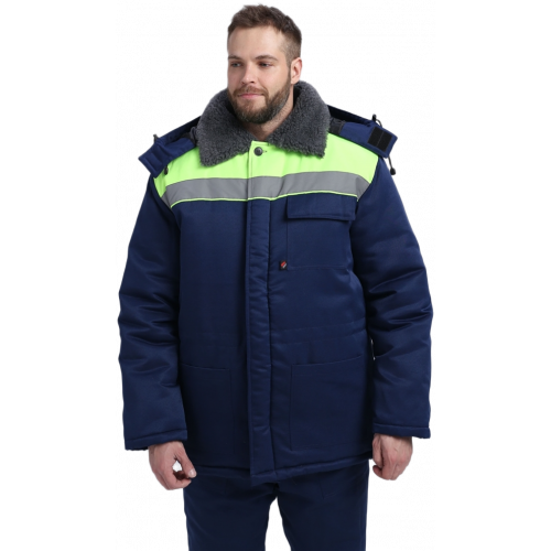 Костюм зимний Труженик-Ультра СОП (тк.Смесовая,210) брюки, т.синий/лимонный Костюм зимний Труженик-Ультра СОП (тк.Смесовая,210) брюки, т.синий/лимонный