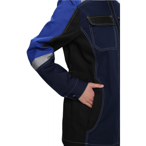 Костюм женский Вектрон-1 (тк.Смесовая,240) брюки, т.синий/васильковый/черный Костюм женский Вектрон-1 (тк.Смесовая,240) брюки, т.синий/васильковый/черный