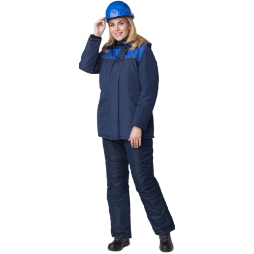 Куртка зимняя женская Сакрин (тк.Таслан,135), т.синий/васильковый