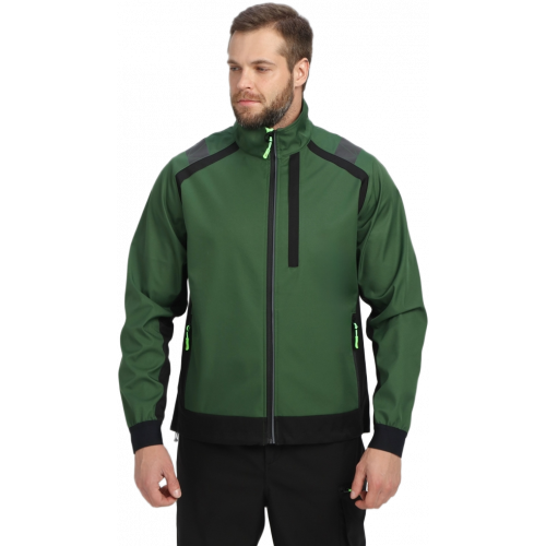 Куртка ProfLineLeader (тк.Софтшел), хаки/черный Куртка ProfLineLeader (тк.Софтшел), хаки/черный