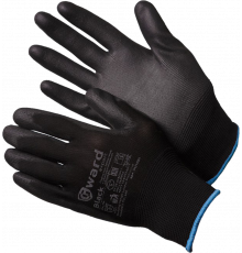 Black Перчатки нейлоновые черного цвета с полиуретановым покрытием Black Перчатки нейлоновые черного цвета с полиуретановым покрытием