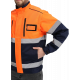 Куртка-трансформер сигнальная ProfLineSpecialist (тк.Смесовая МВО,240), оранжевый/т.синий