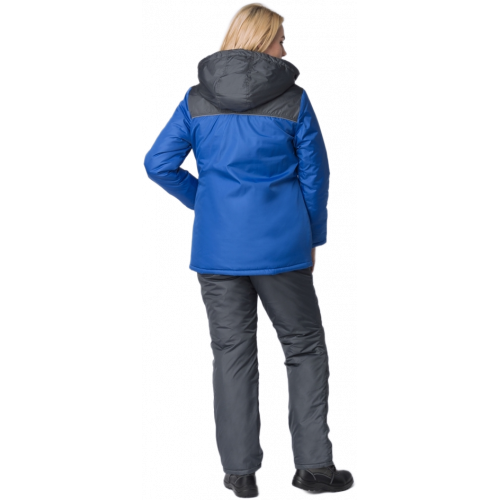 Куртка зимняя женская Сакрин (Дюспо), васильковый/темно-серый Куртка зимняя женская Сакрин (Дюспо), васильковый/темно-серый