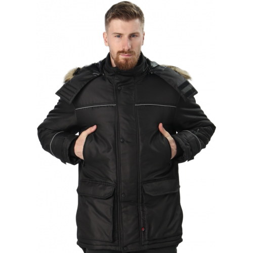 Куртка зимняя Аляска-Люкс (тк.Cat’s eye), черный Куртка зимняя Аляска-Люкс (тк.Cat’s eye), черный