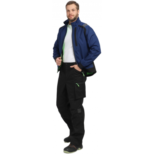 Куртка ProfLineLeader (тк.Софтшел), синий/черный Куртка ProfLineLeader (тк.Софтшел), синий/черный