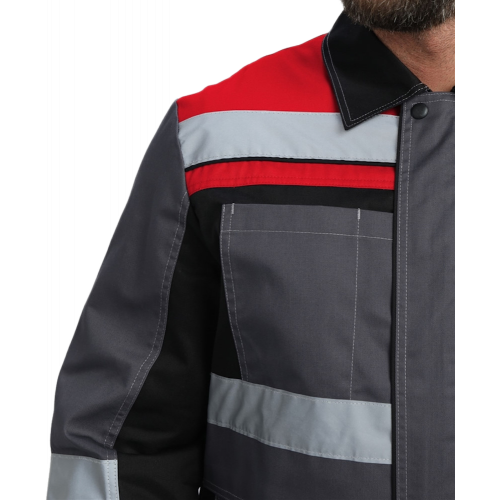 Костюм Виват-1 Премиум IMP (тк.Смесовая, 240) брюки, т.серый/черный/красный Костюм Виват-1 Премиум IMP (тк.Смесовая, 240) брюки, т.серый/черный/красный