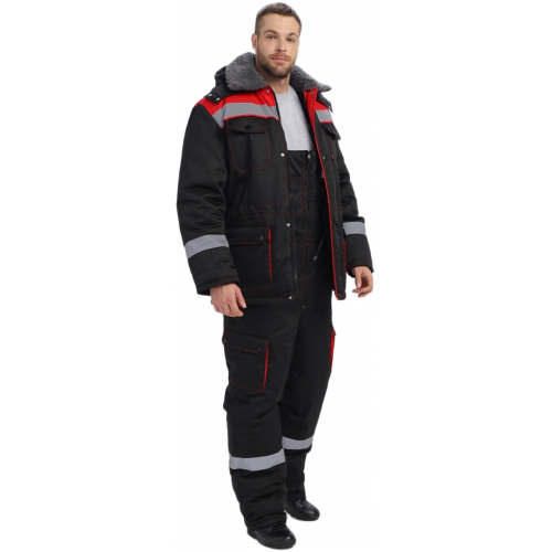 Костюм зимний Нейч-Премиум СОП К. (тк.Смесовая,240) п/к, черный/красный Костюм зимний Нейч-Премиум СОП К. (тк.Смесовая,240) п/к, черный/красный