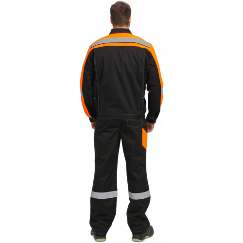 Костюм Виват-1 Премиум CH МВО (тк.Смесовая,240) брюки, черный/оранжевый Костюм Виват-1 Премиум CH МВО (тк.Смесовая,240) брюки, черный/оранжевый