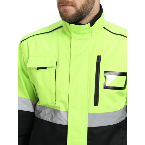 Куртка-трансформер сигнальная ProfLineSpecialist (тк.Смесовая МВО,240), желтый/черный Куртка-трансформер сигнальная ProfLineSpecialist (тк.Смесовая МВО,240), желтый/черный