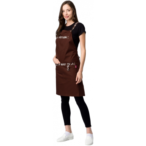 Фартук с грудкой универсальный Прага (тк.Форвард,210), коричневый (023) Фартук с грудкой универсальный Прага (тк.Форвард,210), коричневый (023)