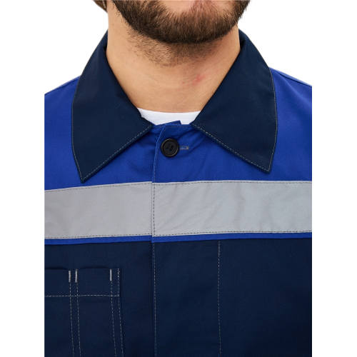 Костюм Лигор-1 Премиум СОП К. (тк.Смесовая,240) брюки, т.синий/васильковый