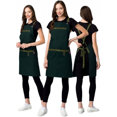 Фартук с грудкой универсальный Прага (тк.Форвард,210), хаки (023) Фартук с грудкой универсальный Прага (тк.Форвард,210), хаки (023)