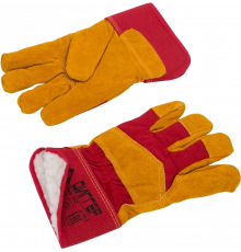 Перчатки спилковые комбинированные утепленные (искусственный мех) ДИГГЕР Перчатки спилковые комбинированные утепленные (искусственный мех) ДИГГЕР