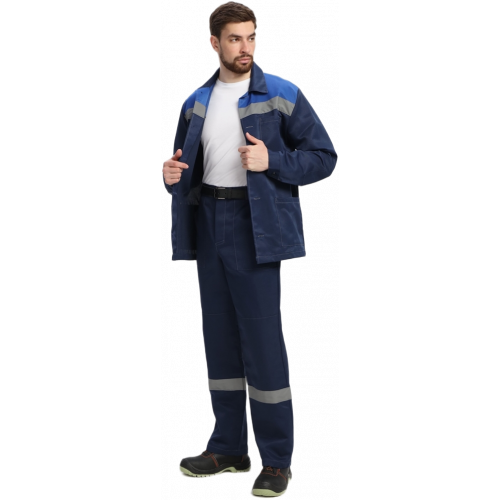 Костюм Стандарт СОП усиленный (тк.Смесовая,210) брюки, т.синий/васильковый Костюм Стандарт СОП усиленный (тк.Смесовая,210) брюки, т.синий/васильковый