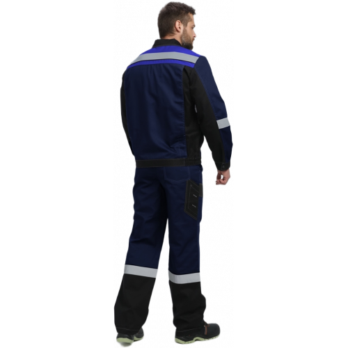 Костюм Виват-1 Премиум CH МВО (тк.Смесовая,240) брюки, т.синий/черный/васильковый