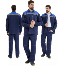 Костюм Техник СОП (тк.Саржа,250) брюки, т.синий/васильковый Костюм Техник СОП (тк.Саржа,250) брюки, т.синий/васильковый