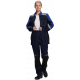 Костюм женский Вектрон-1 (тк.Смесовая,240) брюки, т.синий/васильковый/черный