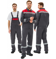 Костюм Липецк-2 СОП CH (тк.Смесовая,280) п/к, т.серый/красный Костюм Липецк-2 СОП CH (тк.Смесовая,280) п/к, т.серый/красный