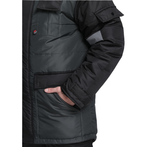 Костюм зимний Беркут СОП CH (тк.Таслан) п/к, черный/т.серый