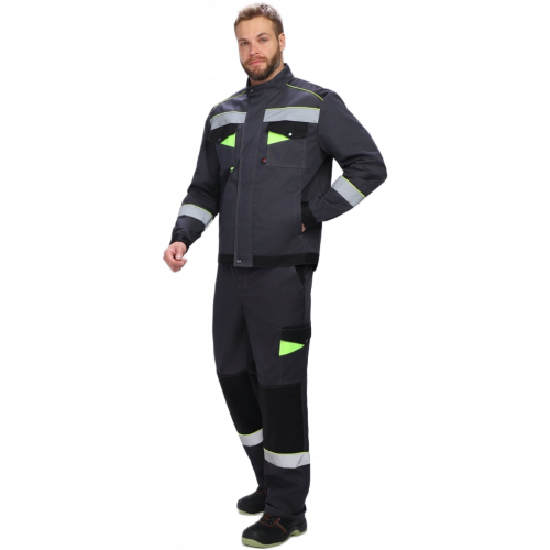 Костюм Ховард-1 (тк.Смесовая,240) брюки, т.серый/черный/лимонный Костюм Ховард-1 (тк.Смесовая,240) брюки, т.серый/черный/лимонный