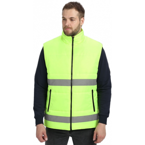 Жилет утепленный сигнальный Ярксион СОП (тк.OxLine,90), лимонный Жилет утепленный сигнальный Ярксион СОП (тк.OxLine,90), лимонный