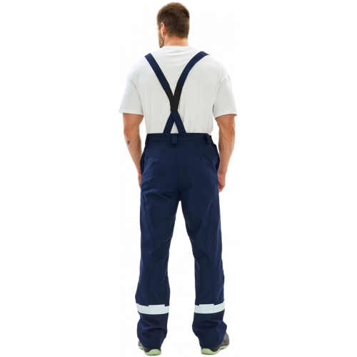 Костюм сварщика Велд-СОП 2 кл.защиты (тк.Хлопок-ОП,350) брюки, т.синий/васильковый