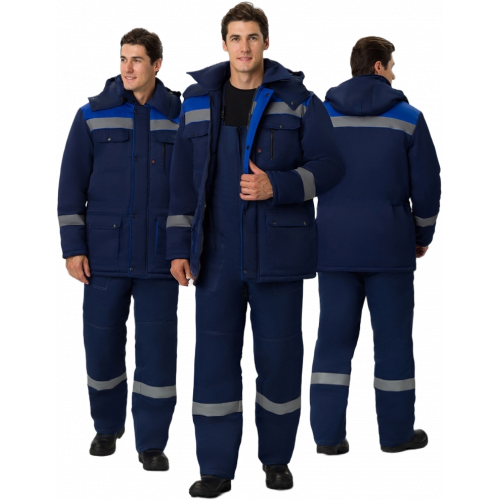 Костюм зимний Титан (тк.Смесовая,210) п/к, т.синий/васильковый Костюм зимний Титан (тк.Смесовая,210) п/к, т.синий/васильковый