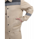 Костюм Лигор-1 СОП (тк.Смесовая,210) брюки, бежевый/т.серый