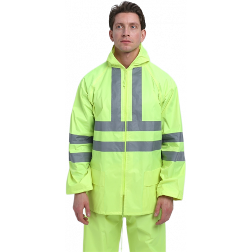 Костюм влагозащитный сигнальный ProfLineSpecialist СОП (ПВХ,210), желтый Костюм влагозащитный сигнальный ProfLineSpecialist СОП (ПВХ,210), желтый