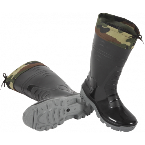 Сапоги мужские ПВХ двухкомпонентные с надставкой, черный (арт. кмф м.135)