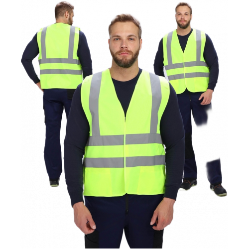 Жилет сигнальный ProfLineSpecialist с карманами СОП-4 (тк.Полиэфир,130), желтый Жилет сигнальный ProfLineSpecialist с карманами СОП-4 (тк.Полиэфир,130), желтый