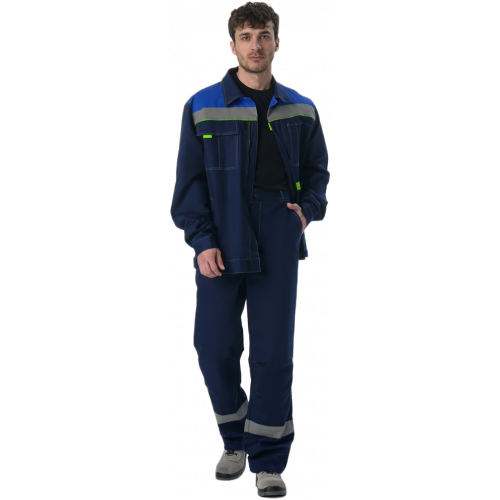 Костюм Флофт-1 СОП (тк.Смесовая,210) брюки, т.синий/васильковый Костюм Флофт-1 СОП (тк.Смесовая,210) брюки, т.синий/васильковый