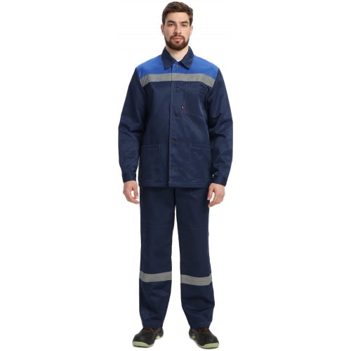 Костюм Стандарт СОП усиленный (тк.Смесовая,210) брюки, т.синий/васильковый Костюм Стандарт СОП усиленный (тк.Смесовая,210) брюки, т.синий/васильковый