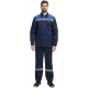 Костюм Стандарт СОП усиленный (тк.Смесовая,210) брюки, т.синий/васильковый