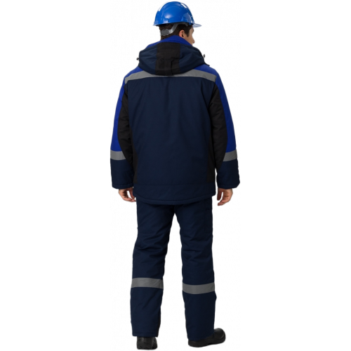 Костюм зимний Вектрон-2 СОП (тк.Смесовая,240) п/к, т.синий/черный/васильковый