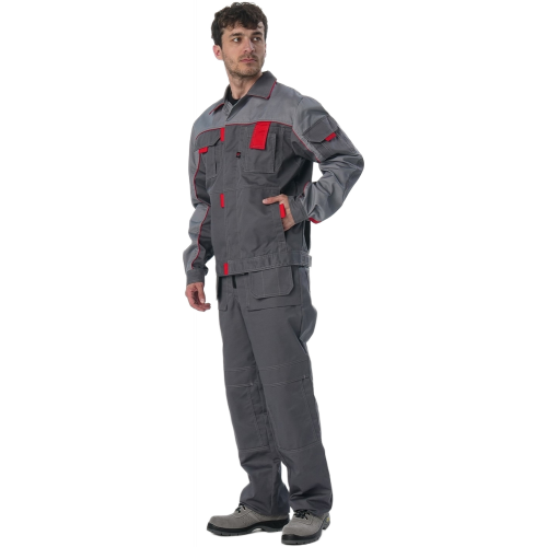 Костюм Союз-Профессионал-1 IMP (тк.Смесовая,240) брюки, т.серый/св.серый/красный Костюм Союз-Профессионал-1 IMP (тк.Смесовая,240) брюки, т.серый/св.серый/красный