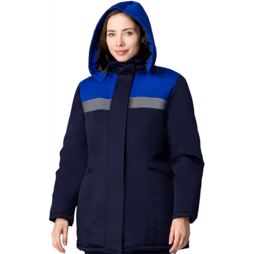 Куртка зимняя женская Кнейд СОП (тк.Смесовая,210), т.синий/васильковый Куртка зимняя женская Кнейд СОП (тк.Смесовая,210), т.синий/васильковый
