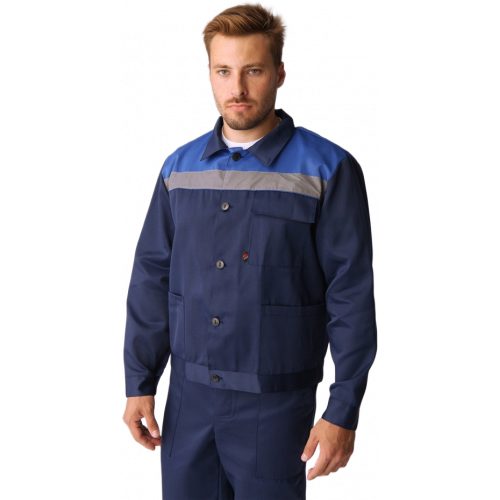 Костюм Труженик-2 СОП (тк.Смесовая,210) п/к, т.синий/васильковый Костюм Труженик-2 СОП (тк.Смесовая,210) п/к, т.синий/васильковый