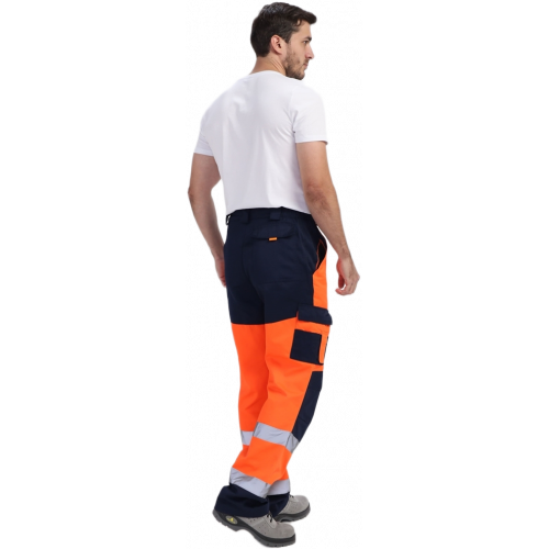 Костюм сигнальный PROFLINE ProfLineSpecialist-1 (тк.Смесовая МВО,240) брюки, оранжевый/т.синий Костюм сигнальный PROFLINE ProfLineSpecialist-1 (тк.Смесовая МВО,240) брюки, оранжевый/т.синий