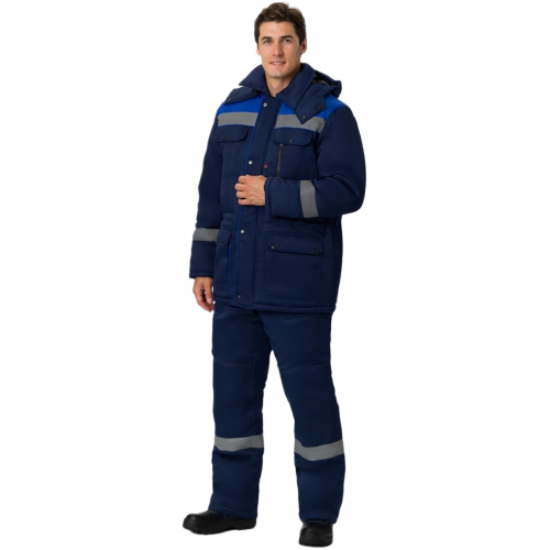 Костюм зимний Титан (тк.Смесовая,210) п/к, т.синий/васильковый Костюм зимний Титан (тк.Смесовая,210) п/к, т.синий/васильковый