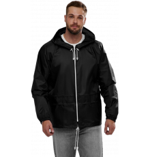 Куртка-дождевик Лидер (Таффета/Оксфорд, 240), черный Куртка-дождевик Лидер (Таффета/Оксфорд, 240), черный