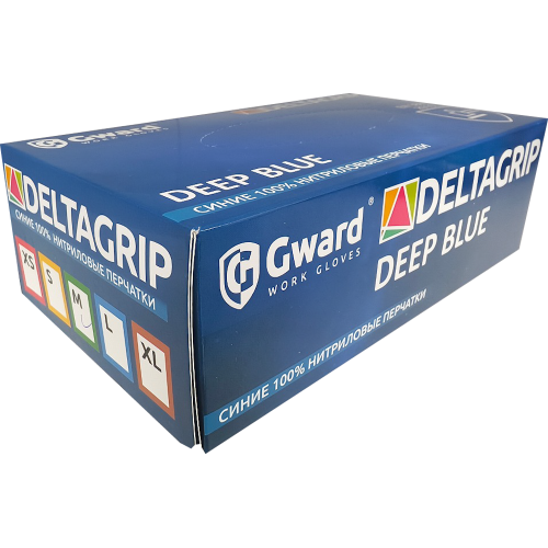 DELTAGRIP Deep Blue Перчатки нитриловые неопудренные синего цвета