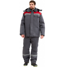 Костюм зимний Труженик-Ультра-2 СОП (тк.Смесовая,210) п/к, т.серый/красный Костюм зимний Труженик-Ультра-2 СОП (тк.Смесовая,210) п/к, т.серый/красный