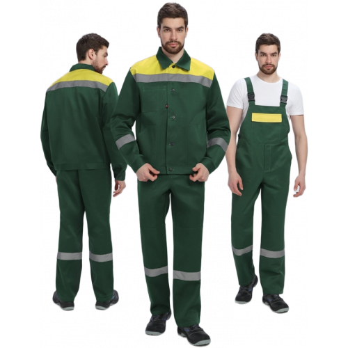 Костюм Лигор-2 СОП (тк.Смесовая,210) п/к, зеленый/желтый