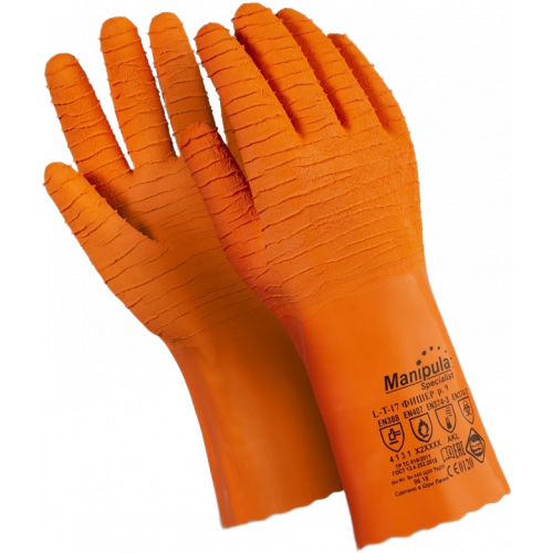 Перчатки Manipula Specialist® Фишер (интерлок+рельефный латекс 1,6мм), L-T-17/CG-948