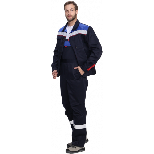 Костюм Флофт-2 СОП У. (тк.Смесовая,210) п/к, т.синий/васильковый/красный