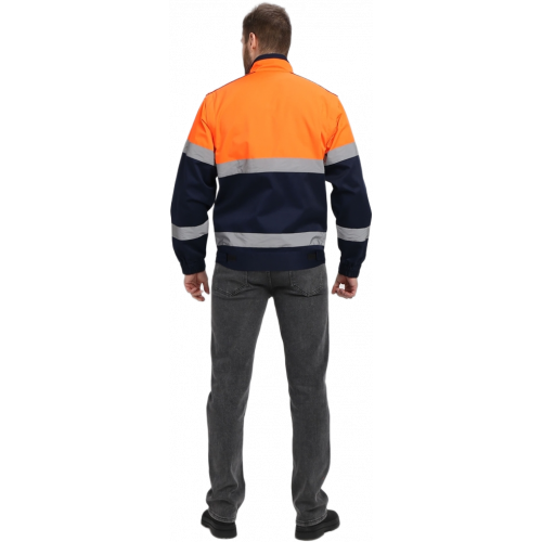 Куртка-трансформер сигнальная ProfLineSpecialist (тк.Смесовая МВО,240), оранжевый/т.синий Куртка-трансформер сигнальная ProfLineSpecialist (тк.Смесовая МВО,240), оранжевый/т.синий