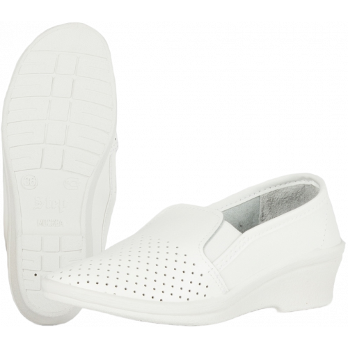 Туфли с перфорацией женские нат.кожа Аня ПВХ, белый Туфли с перфорацией женские нат.кожа Аня ПВХ, белый